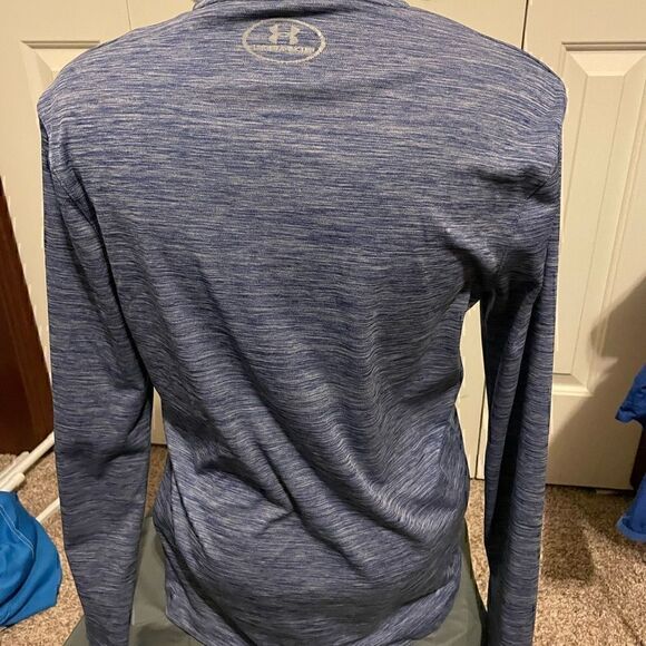 Under Armour Womens Small HeatGear Blue Half ZIP Activewear - Picture 3 of 5